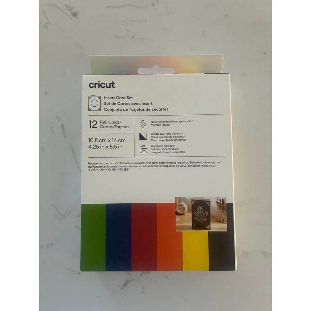 Cricut Insert Cards Fingerpaint Sampler R20 12 Count 4.25 x 5.5 New
